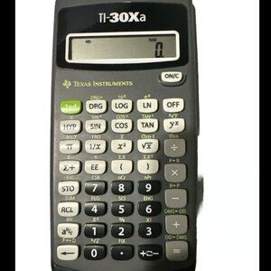 Texas Instruments TI-30XA Calculator with Case Manual Quick Use Guide